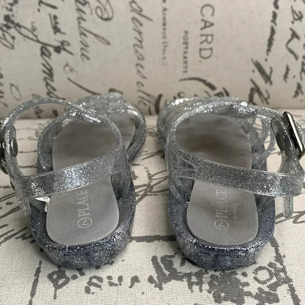 5/$25 Children's Place Jelly Clear Sparkle‎ Sandals